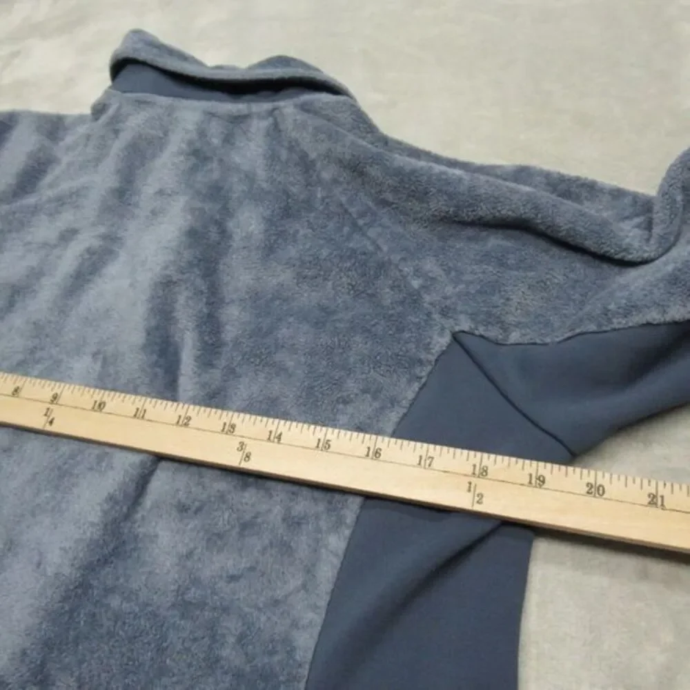 Mountain Hardwear Pyxis Fleece Women Medium Blue Gray‎ Stretch Full Zip READ